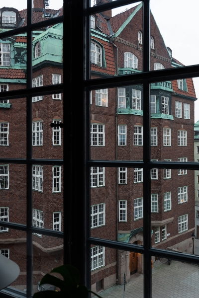 Стильные тёмно-серые оттенки в дизайне квартиры в Стокгольме (53 кв. м)